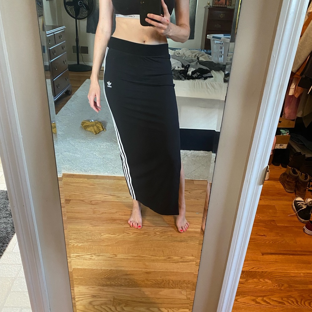 Long adidas cotton skirt.